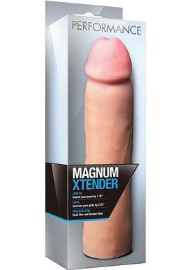 Performance Magnum Xtender Penis Sleeve Waterproof Silicone Flesh