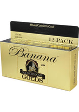 Load image into Gallery viewer, Banana Golds Latex Condoms 12 Each Per Pack