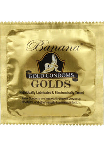 Banana Golds Latex Condoms 12 Each Per Pack