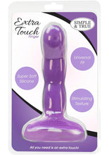 Load image into Gallery viewer, Simple And True Extra Touch Finger Silicone Massager Purple 4.9 Inch