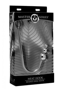 Master Series Meat Hook Beaded Anal Hook Stainless Steel 16 Inch