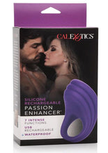 Load image into Gallery viewer, Silicone Rechargeable Passion Enhancer Cockring Waterproof Purple