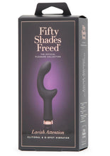 Load image into Gallery viewer, Fifty Shades Freed Lavish Attention USB Rechargeable Clitoral and G-Spot Vibrator Waterproof Black