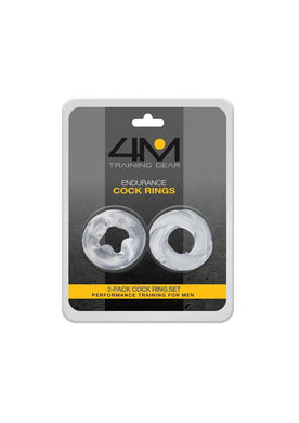 4M Endurance Cock Rings 2 Pack Set Clear