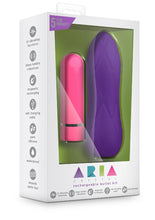 Load image into Gallery viewer, Aria Crystal Silicone Rechargeable Bullet Kit Waterproof Plum