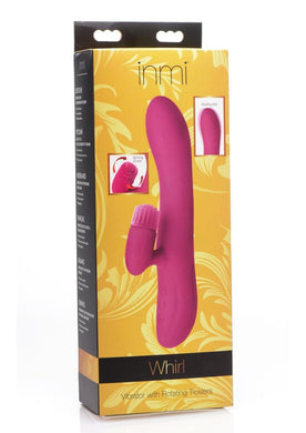 Inmi Whirl Silicone USB Rechargeable Rabbit Vibrator With Rotating Ticklers Pink 8.25 Inches