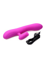 Load image into Gallery viewer, Inmi Whirl Silicone USB Rechargeable Rabbit Vibrator With Rotating Ticklers Pink 8.25 Inches