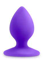 Load image into Gallery viewer, Luxe Rump Rimmer Mini Silicon Anal Plug Purple 2.5 Inch