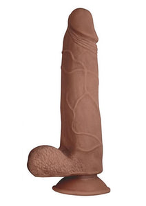 Realcocks Dual Layered 04 Bendable Thick Dildo Waterproof Brown 8 Inch