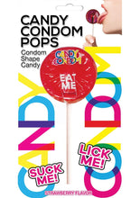 Load image into Gallery viewer, Candy Condom Pops Condom Shape Candy Strawberry Flavor