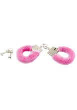 Load image into Gallery viewer, Play With Me Faux Fur Play Time Cuffs Pink 11 Inch