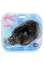 Load image into Gallery viewer, Play With Me Play Time Cuffs Adjustable Faux Fur Black