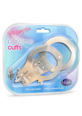 Play With Me Play Time Cuffs Adjustable Silver