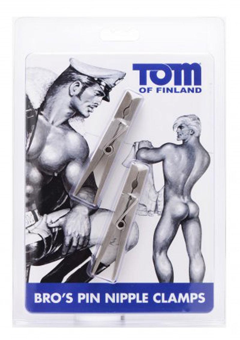Tom Of Finland Bro`s Pin Stainless Steel Nipple Clamps