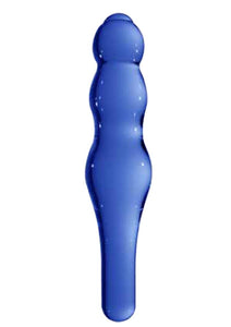 Chrystalino Lollypop Glass Wand Waterproof Blue 7 Inch