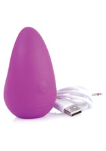 Load image into Gallery viewer, Affordable Rechargeable Scoop Silicone Vibrator Waterproof Purple