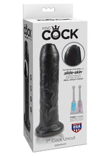 Load image into Gallery viewer, King Cock Uncut Realistic Cock Dildo Black 7 Inch