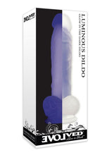 Load image into Gallery viewer, Luminous Dildo Glow In The Dark Silicone Realistic Dildo Waterproof Purple 8 Inch
