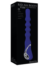 Load image into Gallery viewer, Adam and Eve The Bad Ass Booty Vibe With Power Boost Silicone USB Rechargeable Anal Beaded Vibrator Blue 10.25 Inch