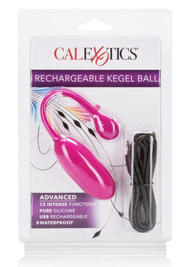 Rechargeable Kegel Ball USB Recharge Silicone Ball Waterproof Pink 3 Inch
