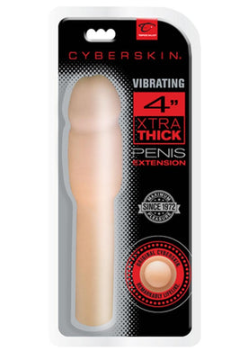 CyberSkin Vibrating 4 Inch Xtra Thick Penis Extension Flesh