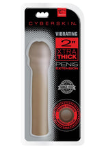 Load image into Gallery viewer, CyberSkin Vibrating 2 Inch Xtra Thick Penis Extension Black