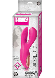 Bela Clit Tickler Silicone USB Rechargeable Massager Waterproof Pink 6.5 Inch
