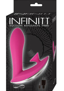 Infinitt Silicone Suction Massager Three Waterproof Pink 4.75 Inch
