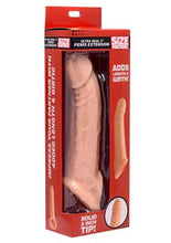 Load image into Gallery viewer, Size Matters Realistic Penis Extension 2 Inch Tip Flesh 8.5 Inches Total Length
