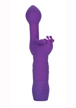 Load image into Gallery viewer, Come Hither Butterfly Kiss Silicone Gspot And Clitoral Stimulator Waterproof Purple 8 Inch