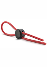 Load image into Gallery viewer, Stay Hard Silicone Loop Cock Ring Red Adjustable