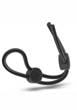 Load image into Gallery viewer, Stay Hard Silicone Double Loop Cock Ring Black Adjustable