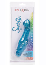 Load image into Gallery viewer, Sparkle G Glitz G Spot Vibrator Waterproof Blue 6.25 Inches