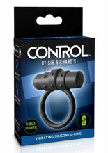 Load image into Gallery viewer, Sir Richards Control Vibe Cock Ring Silicone Rechargeable Waterproof Black