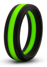 Load image into Gallery viewer, Performance Silicone Go Pro Cock Ring Black/Green 1.5 Inch Diameter