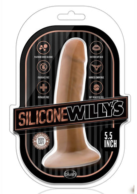 Silicone Willy`s Non Vibrating Realistic Dildo Mocha 5.5 Inch