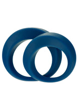 Load image into Gallery viewer, Linx Perfect Twist Cock Ring Set Silicone Waterproof Blue 2 Per Pack
