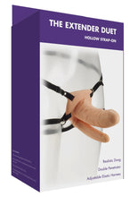 Load image into Gallery viewer, Kinx The Extender Duet Hollow Strap-On Flesh And Black