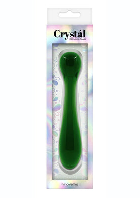 Crystal Glass Pleasure Wand Green