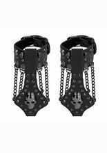 Load image into Gallery viewer, Ouch! Skulls And Bones Skull Handcuffs With Chains Black