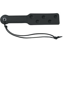 Mini Slapper With Holes Leather 10 Inch Black