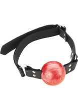 Load image into Gallery viewer, Large Ball Gag With D Ring 2 Inch Red