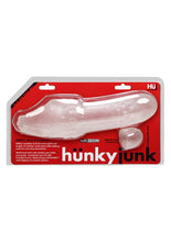 Load image into Gallery viewer, Hunkyjunk Swell Adjust Fit Cocksheath Silicone Blend Extender Sleeve Ice 8.25 Inches