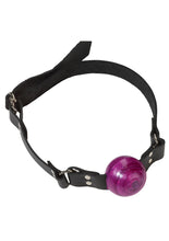 Load image into Gallery viewer, Small Ball Gag With D Ring 1.5 Inch Purple