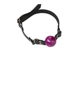 Load image into Gallery viewer, Small Ball Gag With D Ring 1.5 Inch Purple
