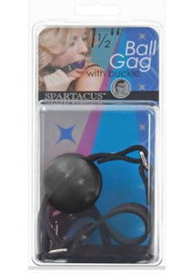 Small Ball Gag With Buckle 1.5 Inch Black