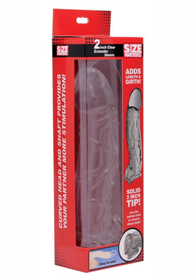 Size Matters 2 Inch Penis Extender Sleeve Clear 9 Inches
