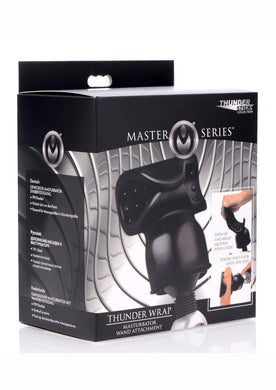 Master Series Thunder Wrap Masturbator Wand Attachment Black 4.6 Inches