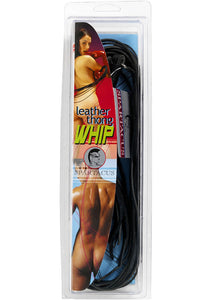 Leather Thong Whip 30 Inch Black