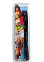 Load image into Gallery viewer, Leather Thong Whip 10 Inch Black
